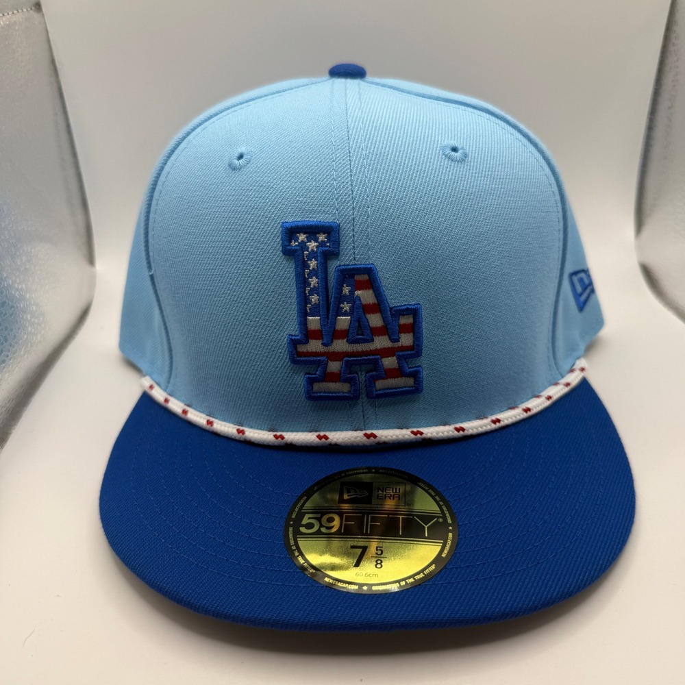 New Era 59FIFTY Los Angeles Dodgers July 4th Hat Blue 7 5/8 60672686